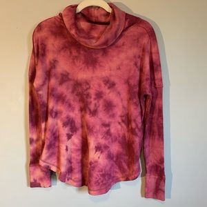 Anthropologie Maeve tie dye waffle weave shirt